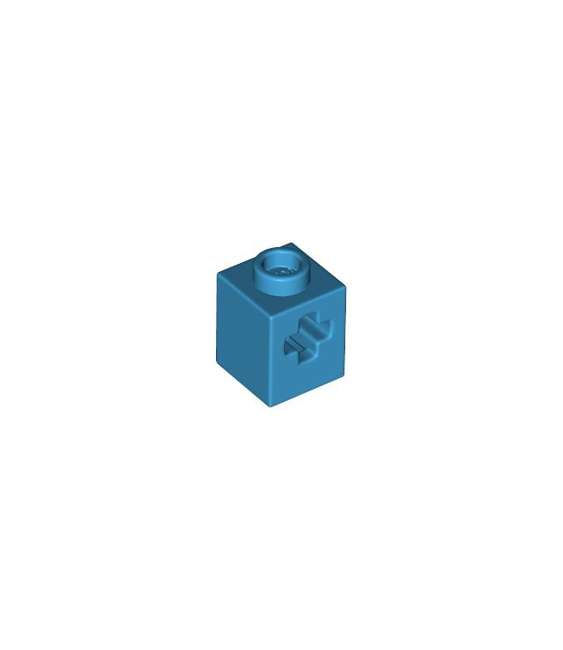 LEGO - Technic, steen 1 x 1 met as-gat - Dark Azure | N