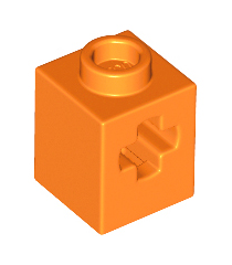 LEGO - Technic, steen 1 x 1 met as-gat - Orange | N - Thumbnail
