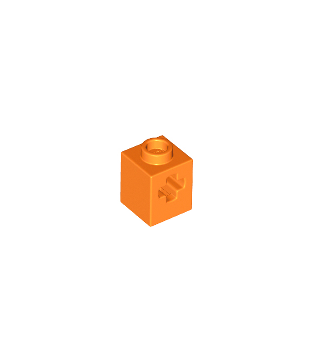 LEGO - Technic, steen 1 x 1 met as-gat - Orange | N