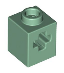 LEGO - Technic, steen 1 x 1 met as-gat - Sand Green | N - Thumbnail