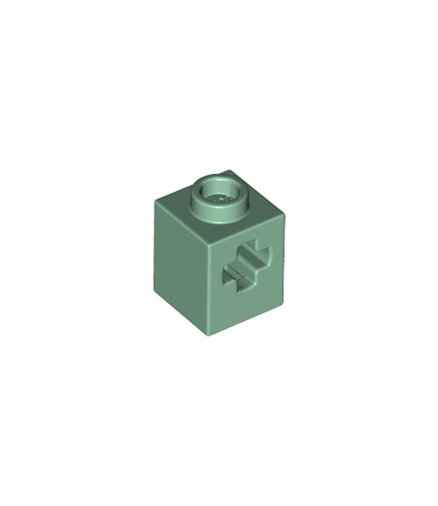 LEGO - Technic, steen 1 x 1 met as-gat - Sand Green | N