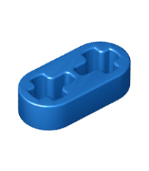 LEGO - Technic, dunne liftarm 1 x 2 met as-gaten - Blue | N - Thumbnail