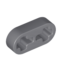 LEGO - Technic, dunne liftarm 1 x 2 met as-gaten - Dark Bluish Gray | N - Thumbnail