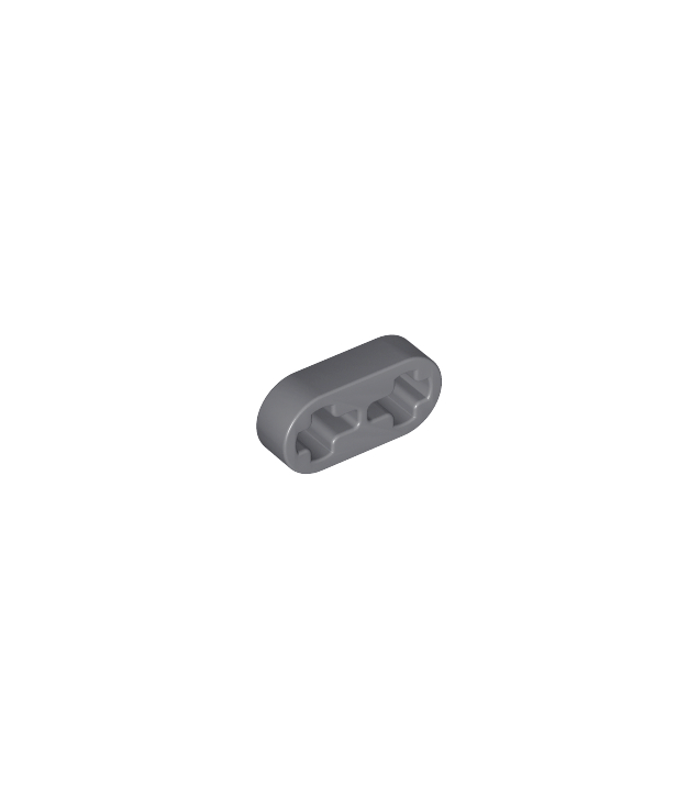 LEGO - Technic, dunne liftarm 1 x 2 met as-gaten - Dark Bluish Gray | N
