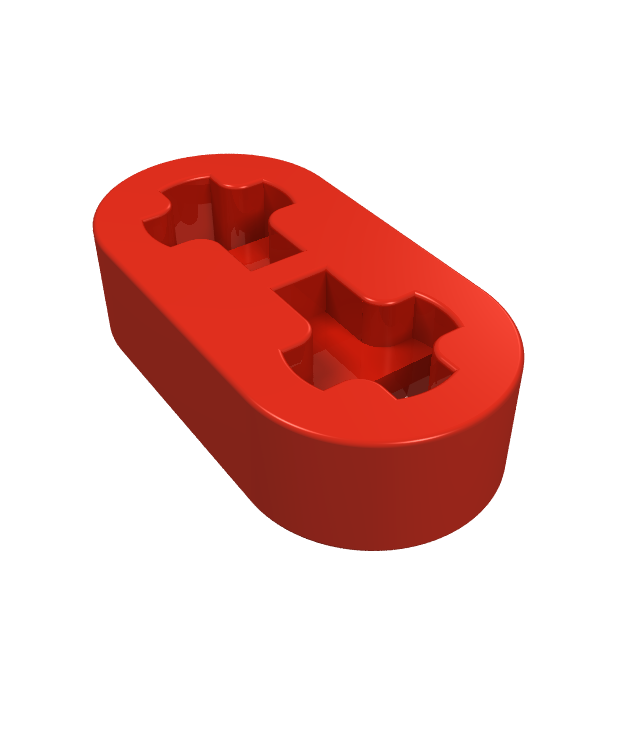 LEGO - Technic, dunne liftarm 1 x 2 met as-gaten - Red | N