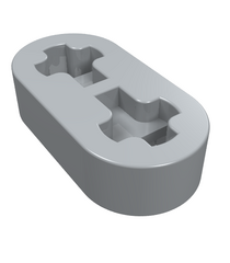 LEGO - Technic, dunne liftarm 1 x 2 met as-gaten - Light Bluish Gray | N - Thumbnail