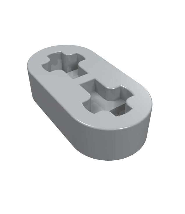 LEGO - Technic, dunne liftarm 1 x 2 met as-gaten - Light Bluish Gray | N