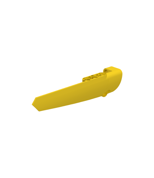LEGO - Technic, stroomlijnpaneel #5 lang glad, zijde A - Yellow | N