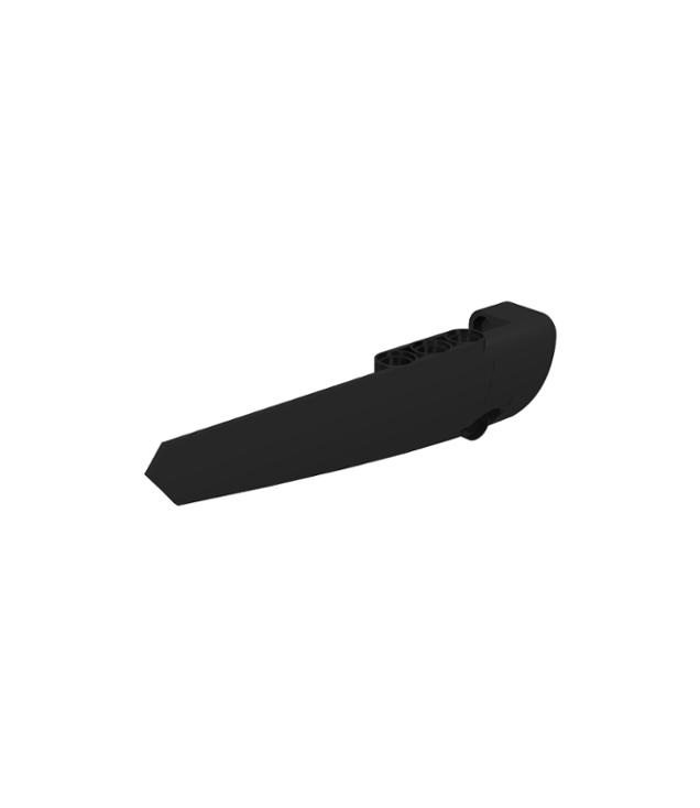 LEGO - Technic, stroomlijnpaneel #5 lang glad, zijde A - Black | N
