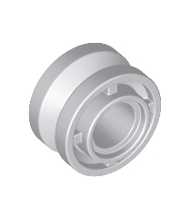 LEGO - Wiel Ø11mm x 8mm met middeninkeping - Light Bluish Gray | N - Thumbnail