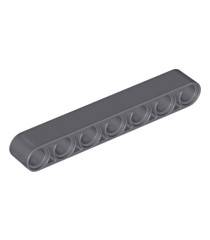 LEGO - Technic, dikke liftarm 1 x 7 - Dark Bluish Gray | N - Thumbnail