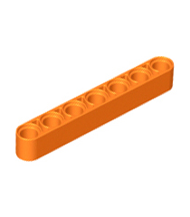 LEGO - Technic, dikke liftarm 1 x 7 - Orange | N - Thumbnail
