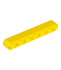 LEGO - Technic, dikke liftarm 1 x 7 - Yellow | N - Thumbnail