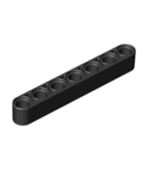 LEGO - Technic, dikke liftarm 1 x 7 - Black | N - Thumbnail