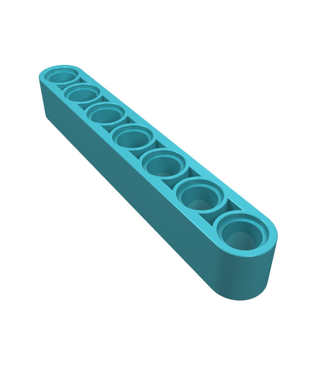LEGO - Technic, dikke liftarm 1 x 7 - Medium Azure | N