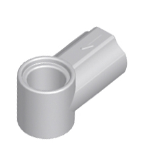 LEGO - Technic, as- en penverbinder hoek #1 - Light Bluish Gray | N - Thumbnail