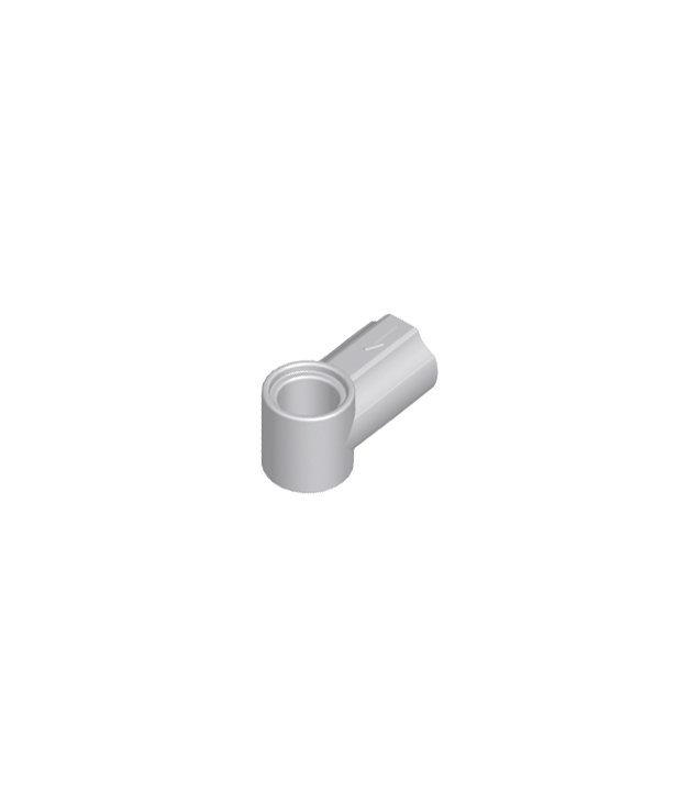 LEGO - Technic, as- en penverbinder hoek #1 - Light Bluish Gray | N