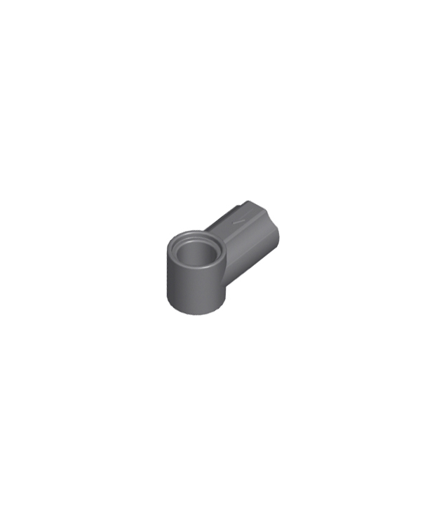 LEGO - Technic, as- en penverbinder hoek #1 - Dark Bluish Gray | N