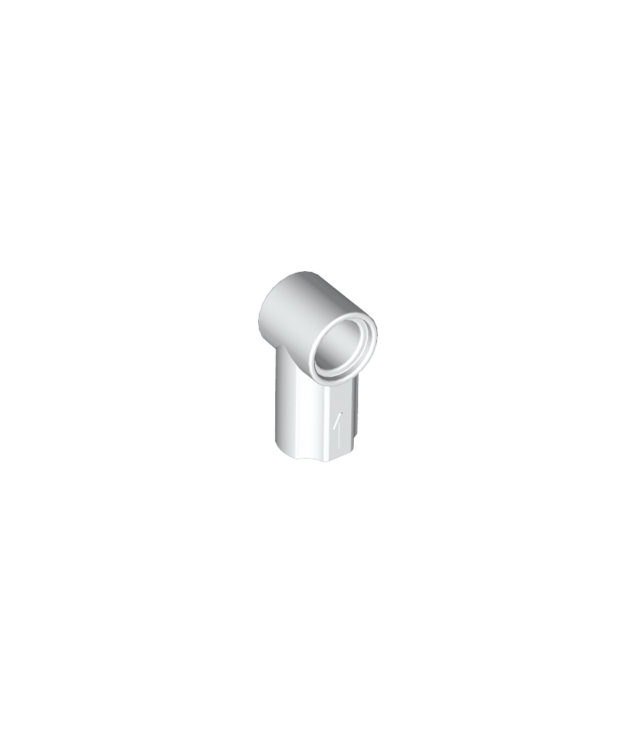 LEGO - Technic, as- en penverbinder hoek #1 - White | N