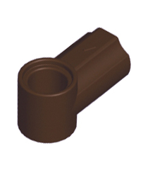 LEGO - Technic, as- en penverbinder hoek #1 - Dark Brown | N - Thumbnail