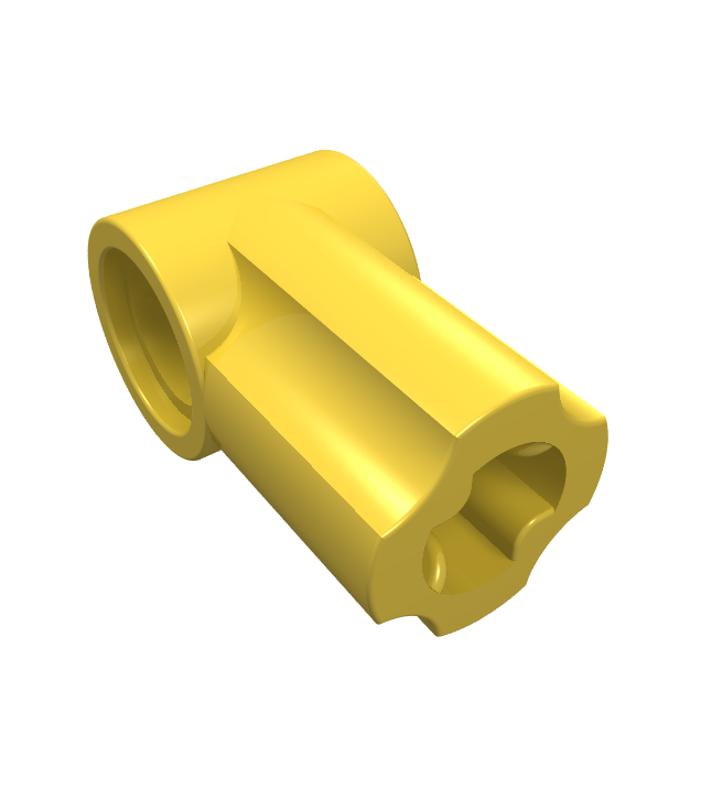LEGO - Technic, as- en penverbinder hoek #1 - Yellow | N