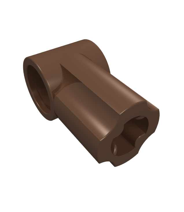 LEGO - Technic, as- en penverbinder hoek #1 - Brown | N