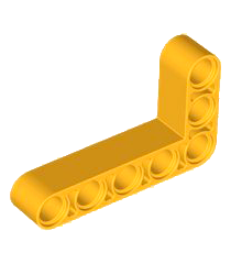 LEGO - Technic, aangepaste gebogen dikke liftarm L-vorm 3 x 5 - Bright Light Orange | N - Thumbnail