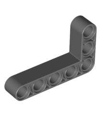 LEGO - Technic, aangepaste gebogen dikke liftarm L-vorm 3 x 5 - Dark Bluish Gray | N - Thumbnail