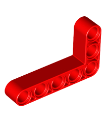 LEGO - Technic, aangepaste gebogen dikke liftarm L-vorm 3 x 5 - Red | N - Thumbnail