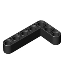 LEGO - Technic, aangepaste gebogen dikke liftarm L-vorm 3 x 5 - Black | N - Thumbnail