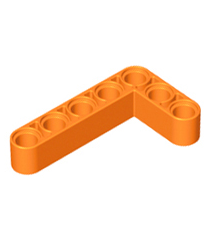 LEGO - Technic, aangepaste gebogen dikke liftarm L-vorm 3 x 5 - Orange | N - Thumbnail