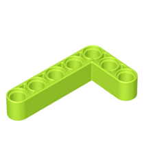 LEGO - Technic, aangepaste gebogen dikke liftarm L-vorm 3 x 5 - Lime | N - Thumbnail