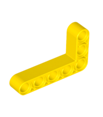 LEGO - Technic, aangepaste gebogen dikke liftarm L-vorm 3 x 5 - Yellow | N - Thumbnail