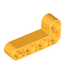 LEGO - Technic, aangepaste gebogen dikke liftarm L-vorm 2 x 4 - Bright Light Orange | N - Thumbnail