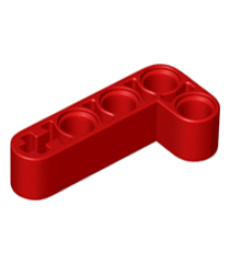 LEGO - Technic, aangepaste gebogen dikke liftarm L-vorm 2 x 4 - Red | N - Thumbnail