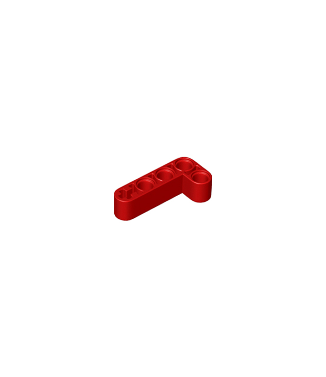 LEGO - Technic, aangepaste gebogen dikke liftarm L-vorm 2 x 4 - Red | N