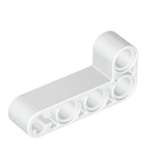 LEGO - Technic, aangepaste gebogen dikke liftarm L-vorm 2 x 4 - White | N - Thumbnail