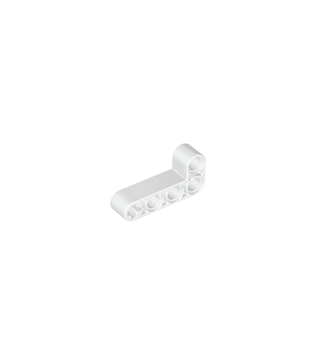 LEGO - Technic, aangepaste gebogen dikke liftarm L-vorm 2 x 4 - White | N