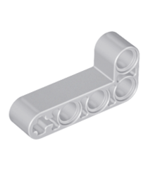 LEGO - Technic, aangepaste gebogen dikke liftarm L-vorm 2 x 4 - Light Bluish Gray | N - Thumbnail