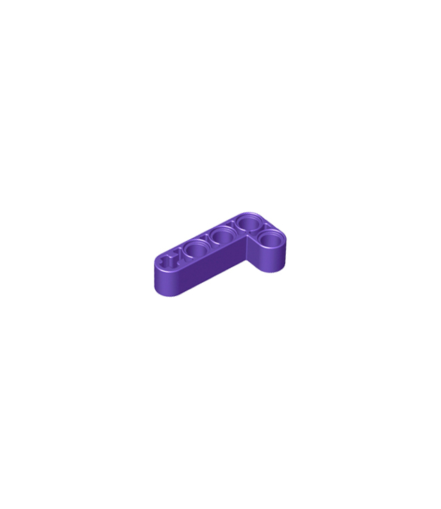 LEGO - Technic, aangepaste gebogen dikke liftarm L-vorm 2 x 4 - Dark Purple | N