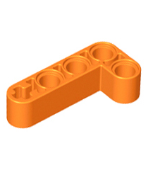 LEGO - Technic, aangepaste gebogen dikke liftarm L-vorm 2 x 4 - Orange | N - Thumbnail