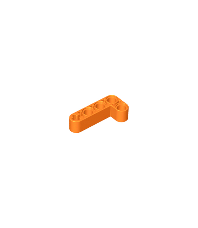 LEGO - Technic, aangepaste gebogen dikke liftarm L-vorm 2 x 4 - Orange | N