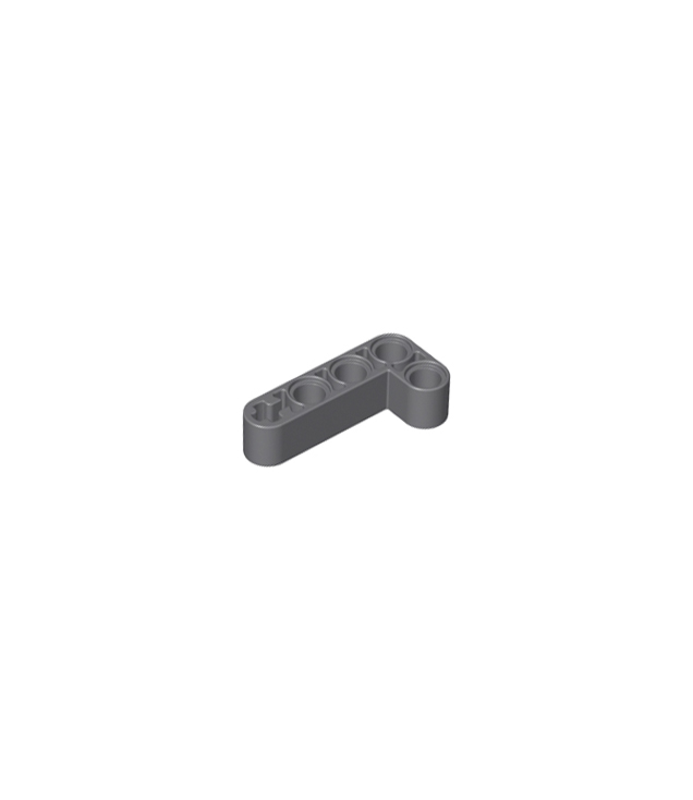 LEGO - Technic, aangepaste gebogen dikke liftarm L-vorm 2 x 4 - Dark Bluish Gray | N
