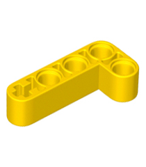 LEGO - Technic, aangepaste gebogen dikke liftarm L-vorm 2 x 4 - Yellow | N - Thumbnail