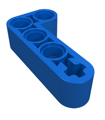 LEGO - Technic, aangepaste gebogen dikke liftarm L-vorm 2 x 4 - Blue | N - Thumbnail