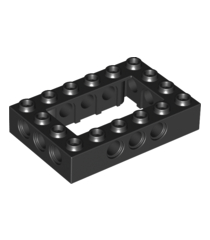 LEGO - Technic, steen 4 x 6 met open midden - Black | N - Thumbnail