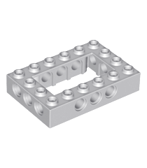 LEGO - Technic, steen 4 x 6 met open midden - Light Bluish Gray | N - Thumbnail