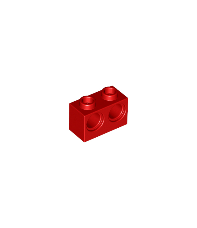 LEGO - Technic, steen 1 x 2 met gaten - Red | N