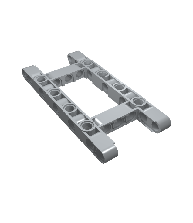 LEGO - Technic, aangepaste dikke liftarm-frame 5 x 11 met open midden - Light Bluish Gray | N