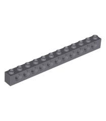 LEGO - Technic, steen 1 x 12 met gaten - Dark Bluish Gray | N - Thumbnail